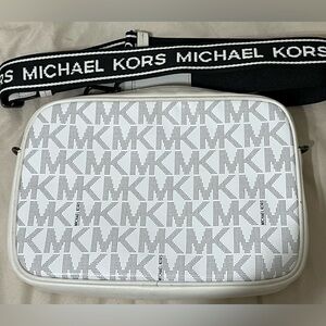 Michael Kors Logo white/black crossbody bag
